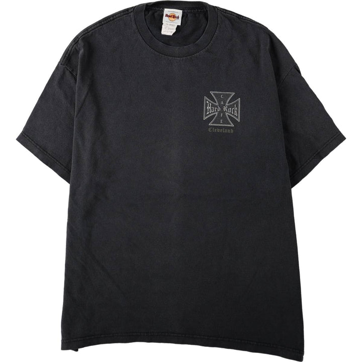 HARD ROCK CAFE Hard Rock Cafe Advertising T-shirt Men's XL size cotton black type Vintage Second Hand