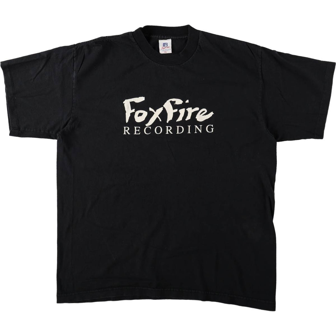 90'S Superior Foxfire Advertising T-Shirt, Made in USA, Men's XL equivalent, Vintage cotton black type Vintage Second Hand