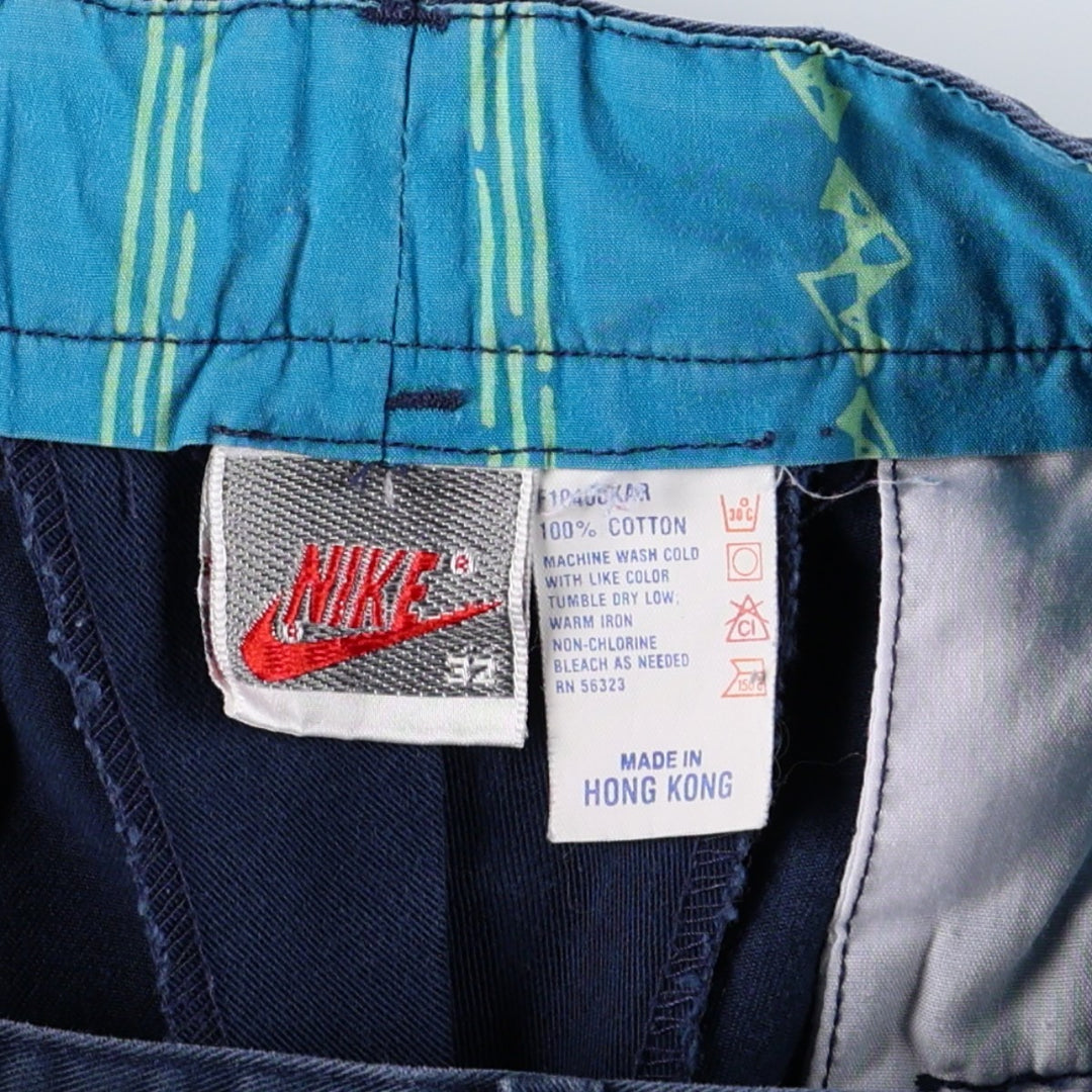 90'S Nike Silver Tag Chino Pants, Men's Size W31 (approx.), Vintage cotton navy blue type Vintage Second Hand