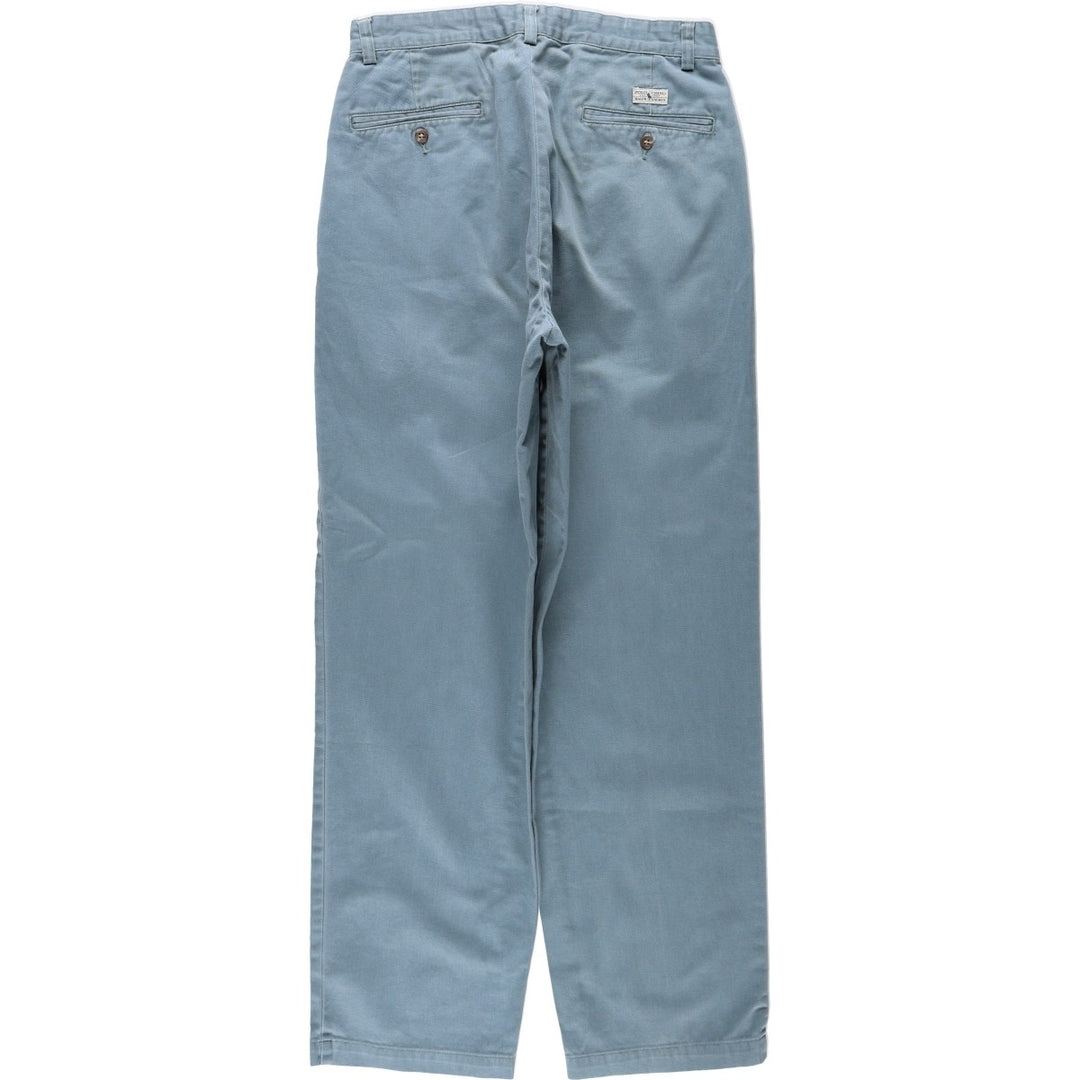 Ralph Lauren POLO RALPH LAUREN ANDREW PANT Two-pleat chino pants Men's size W30 cotton Khaki type sage green Vintage Second Hand