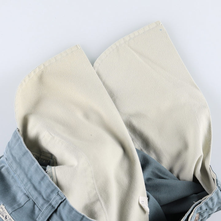 Ralph Lauren POLO RALPH LAUREN ANDREW PANT Two-pleat chino pants Men's size W30 cotton Khaki type sage green Vintage Second Hand