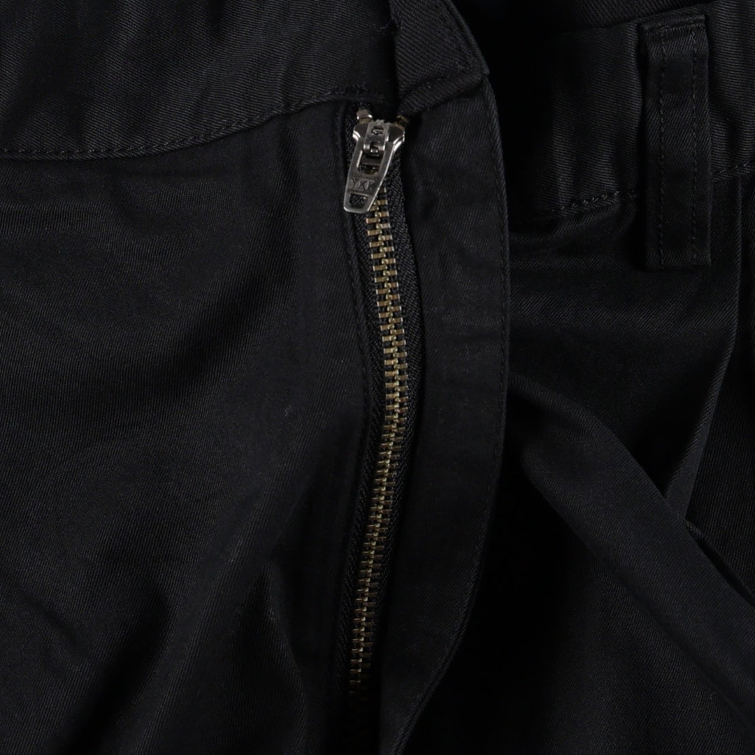 Ralph Lauren POLO by Ralph Lauren HAMMOND PANT, two-pleat chino pants, men's, w37 equivalent cotton black type Vintage Second Hand