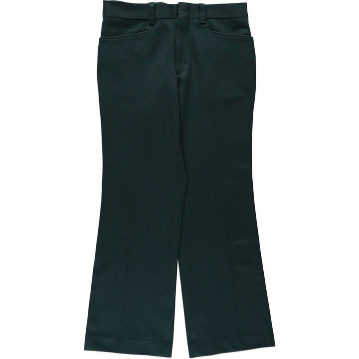 70s-80'S Levi's PANATELA slacks pants, men's size W33 equivalent, vintage. unclear dark green Vintage Second Hand