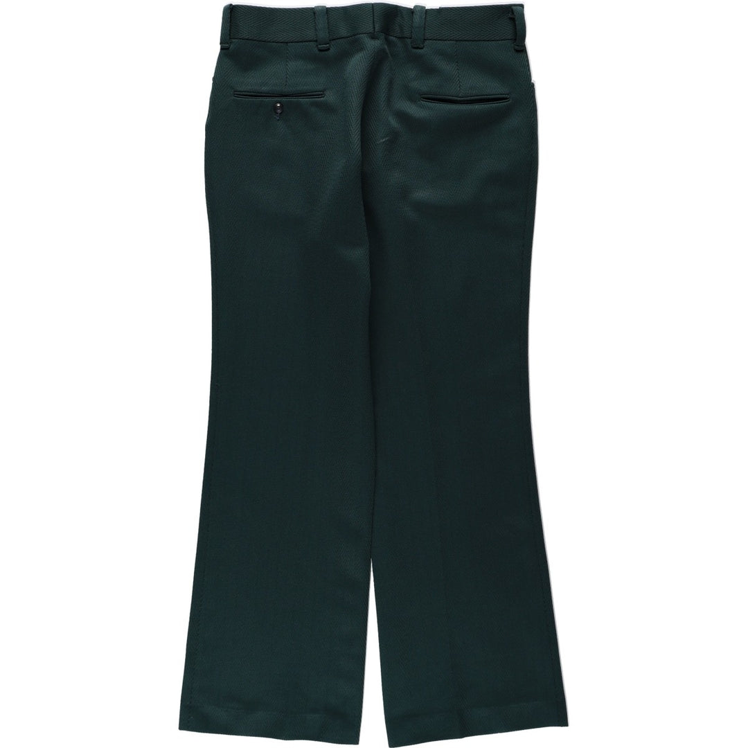 70s-80'S Levi's PANATELA slacks pants, men's size W33 equivalent, vintage. unclear dark green Vintage Second Hand