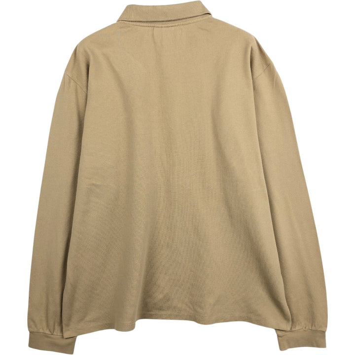 Lacoste Classic Fit Long Sleeve Polo Shirt, Men's Size XL cotton Beige type Vintage Second Hand