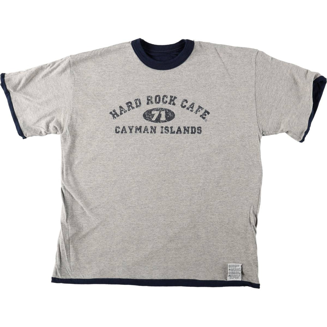 HARD ROCK CAFE Reversible Advertising T-Shirt, Men's Size L (approx.) cotton navy blue type Vintage Second Hand