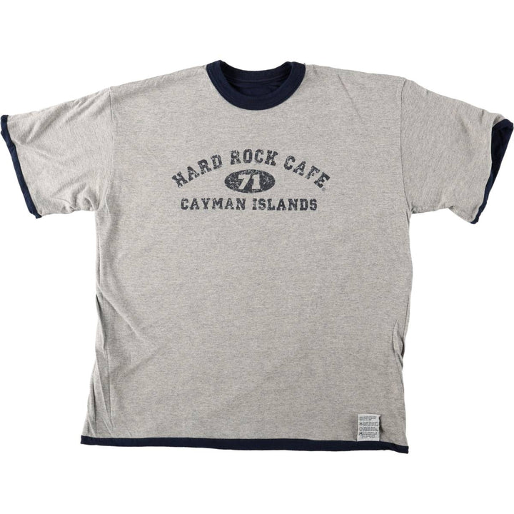 HARD ROCK CAFE Reversible Advertising T-Shirt, Men's Size L (approx.) cotton navy blue type Vintage Second Hand