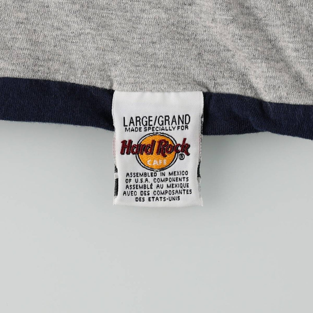HARD ROCK CAFE Reversible Advertising T-Shirt, Men's Size L (approx.) cotton navy blue type Vintage Second Hand