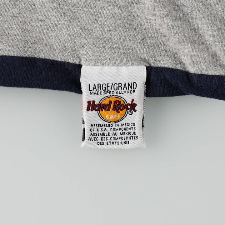 HARD ROCK CAFE Reversible Advertising T-Shirt, Men's Size L (approx.) cotton navy blue type Vintage Second Hand