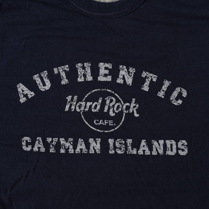 HARD ROCK CAFE Reversible Advertising T-Shirt, Men's Size L (approx.) cotton navy blue type Vintage Second Hand