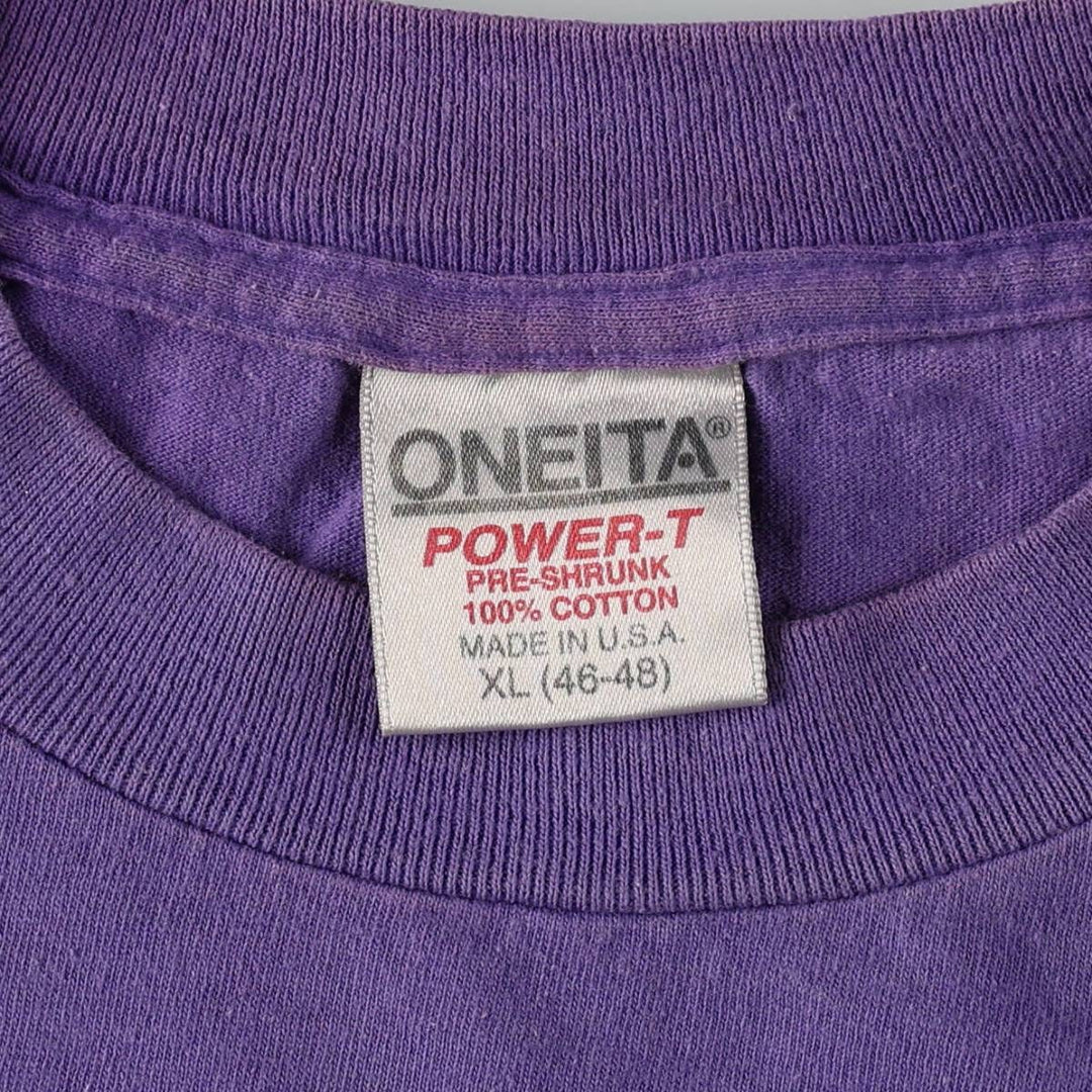 90'S ONEITA Nestle Advertising T-Shirt, Made in USA, Men's XL equivalent, Vintage cotton purple type Vintage Second Hand