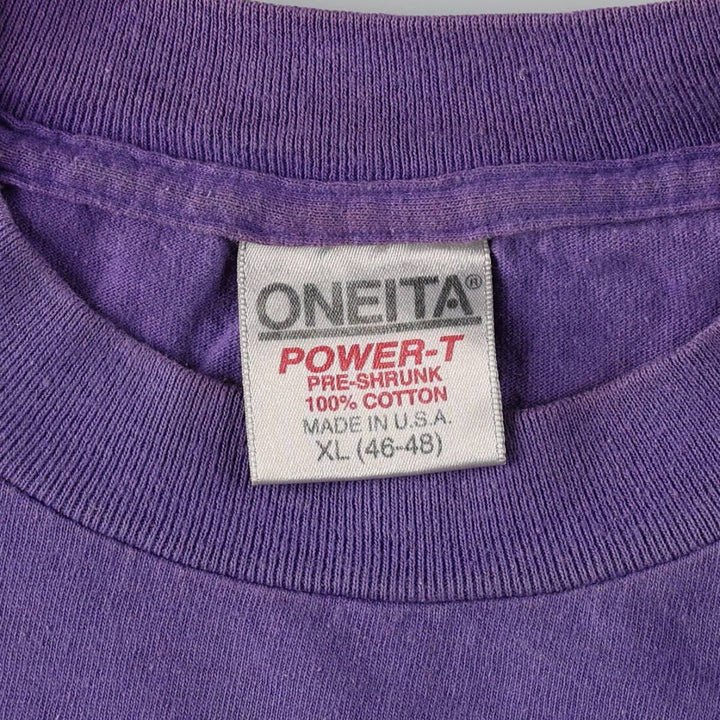 90'S ONEITA Nestle Advertising T-Shirt, Made in USA, Men's XL equivalent, Vintage cotton purple type Vintage Second Hand