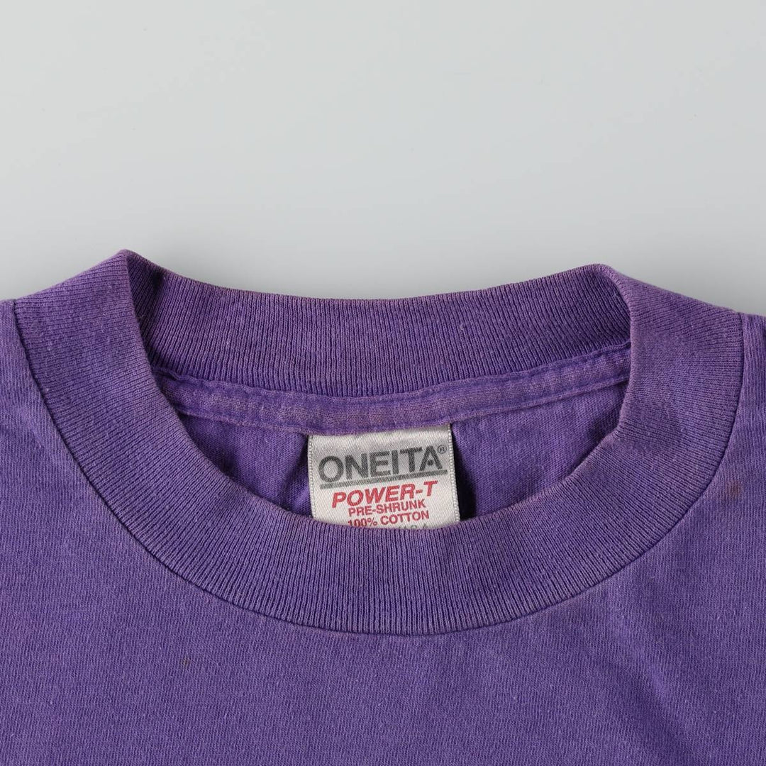 90'S ONEITA Nestle Advertising T-Shirt, Made in USA, Men's XL equivalent, Vintage cotton purple type Vintage Second Hand