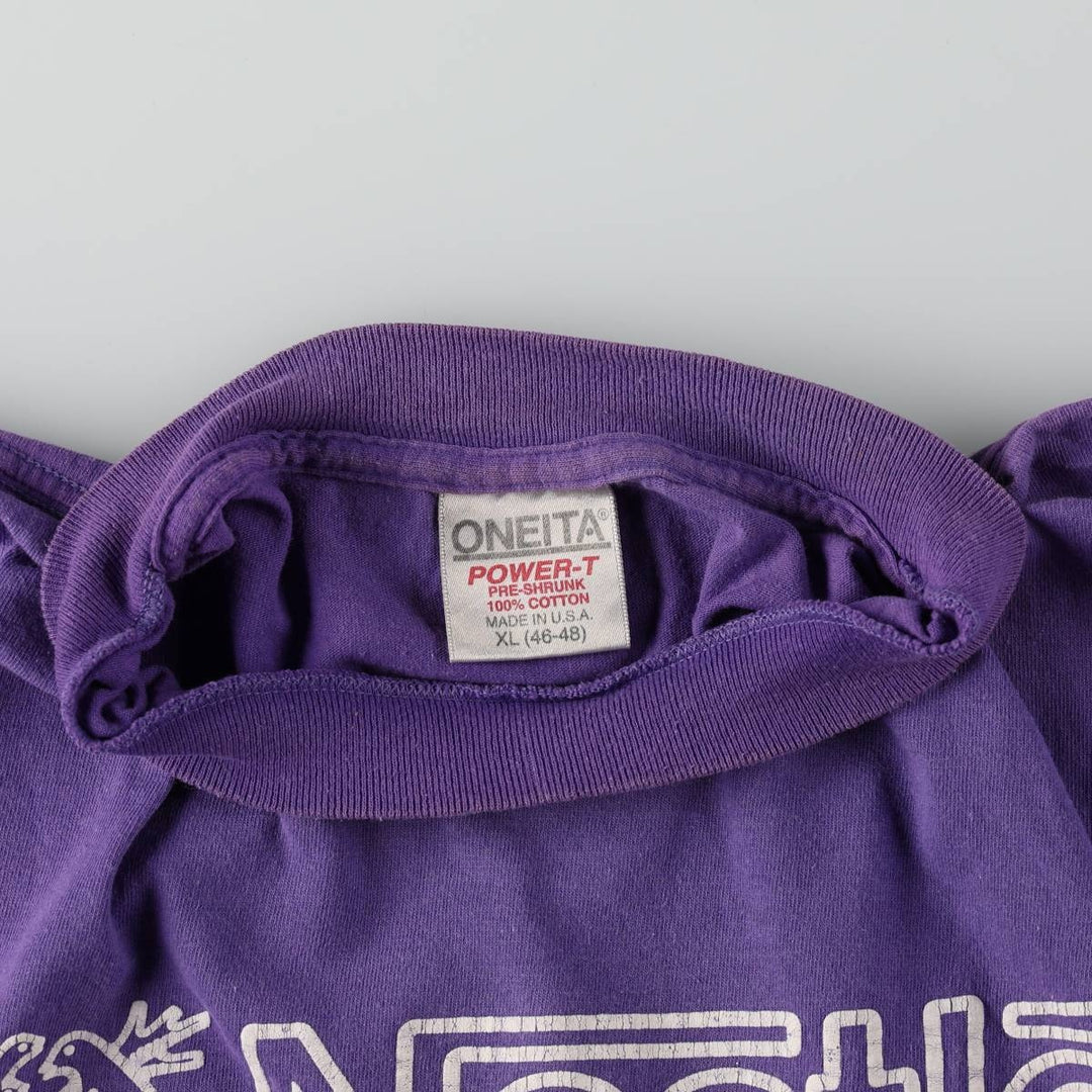 90'S ONEITA Nestle Advertising T-Shirt, Made in USA, Men's XL equivalent, Vintage cotton purple type Vintage Second Hand