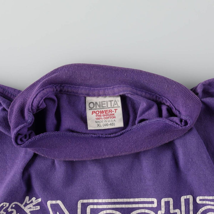 90'S ONEITA Nestle Advertising T-Shirt, Made in USA, Men's XL equivalent, Vintage cotton purple type Vintage Second Hand