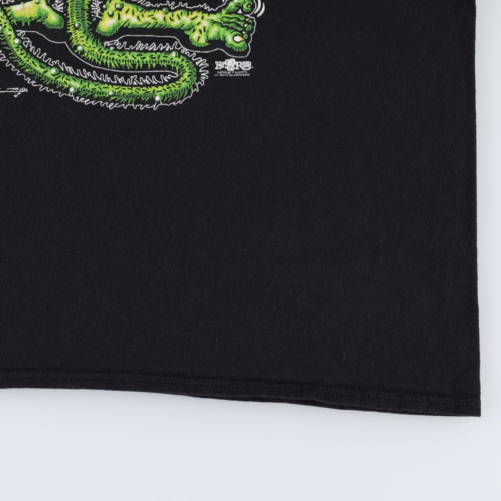 RAT FINK anime character print T-shirt, men's size XL (equivalent). unclear black type Vintage Second Hand