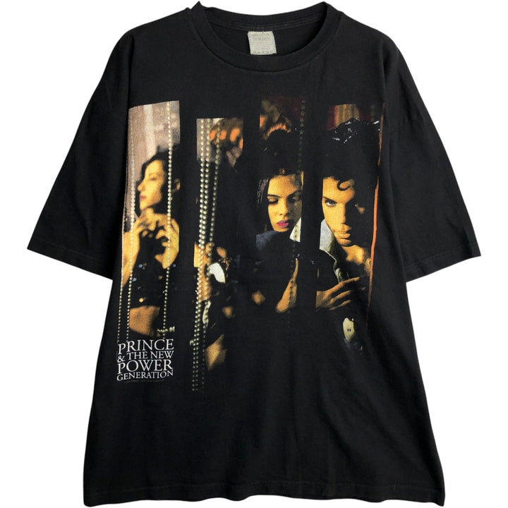 90'S Prince Euro Band T-Shirt, Men's XL equivalent, Vintage cotton black type Vintage Second Hand