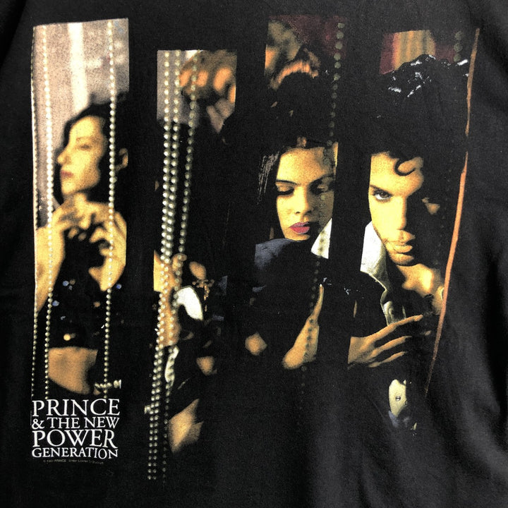90'S Prince Euro Band T-Shirt, Men's XL equivalent, Vintage cotton black type Vintage Second Hand