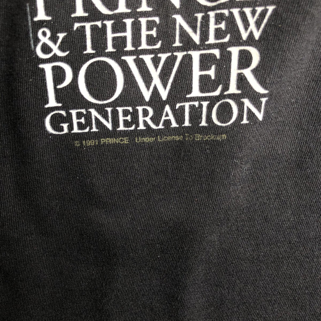 90'S Prince Euro Band T-Shirt, Men's XL equivalent, Vintage cotton black type Vintage Second Hand