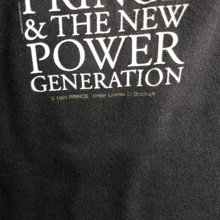 90'S Prince Euro Band T-Shirt, Men's XL equivalent, Vintage cotton black type Vintage Second Hand