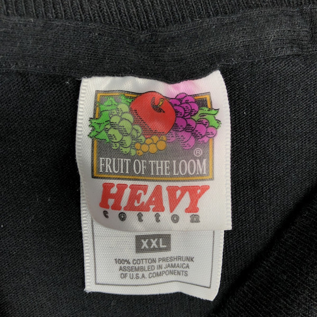90'S Fruit of the Loom JESUS CHRIST religious print T-shirt, men's size XXL equivalent, vintage. cotton black type Vintage Second Hand