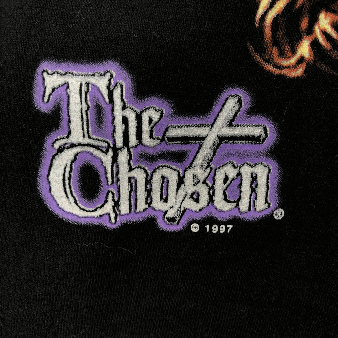 90'S Fruit of the Loom JESUS CHRIST religious print T-shirt, men's size XXL equivalent, vintage. cotton black type Vintage Second Hand