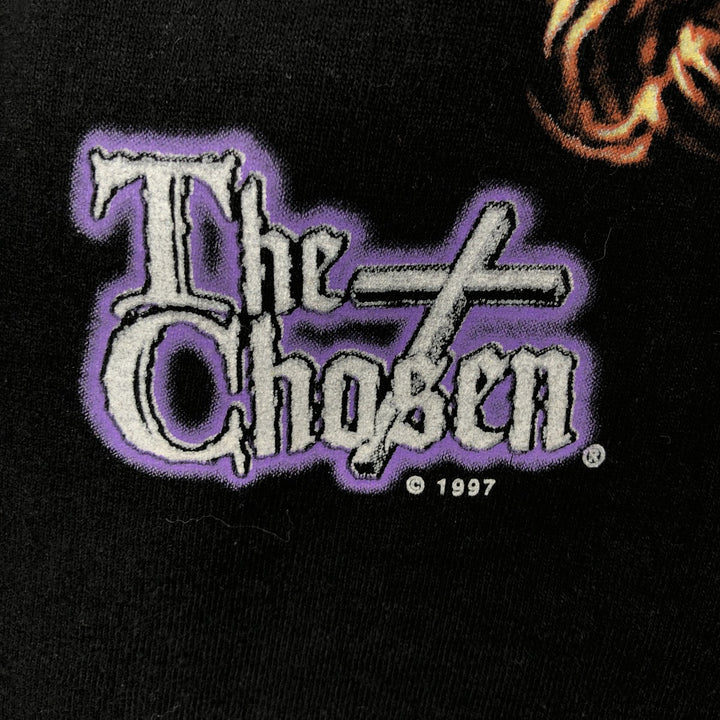 90'S Fruit of the Loom JESUS CHRIST religious print T-shirt, men's size XXL equivalent, vintage. cotton black type Vintage Second Hand