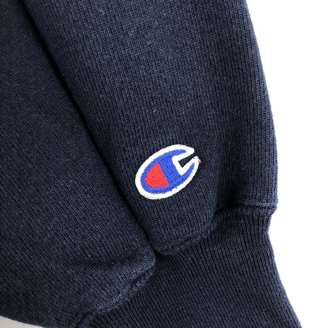 Champion Reverse Weave Embroidered Tag College Sweatshirt, Made in USA, Men's XL Equivalent, University of Michigan cotton navy blue type Vintage Second Hand