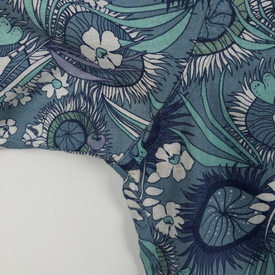 Patagonia Back Step Shirt 53139SP22, all-over print Hawaiian Aloha shirt, boxy shirt, men's size L (approx.) Hemp Emerald green Vintage Second Hand