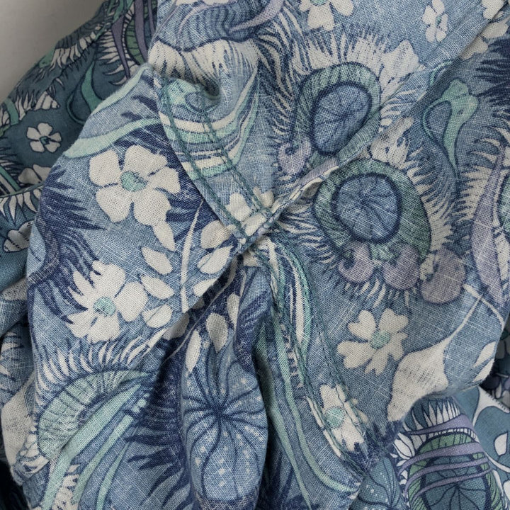 Patagonia Back Step Shirt 53139SP22, all-over print Hawaiian Aloha shirt, boxy shirt, men's size L (approx.) Hemp Emerald green Vintage Second Hand