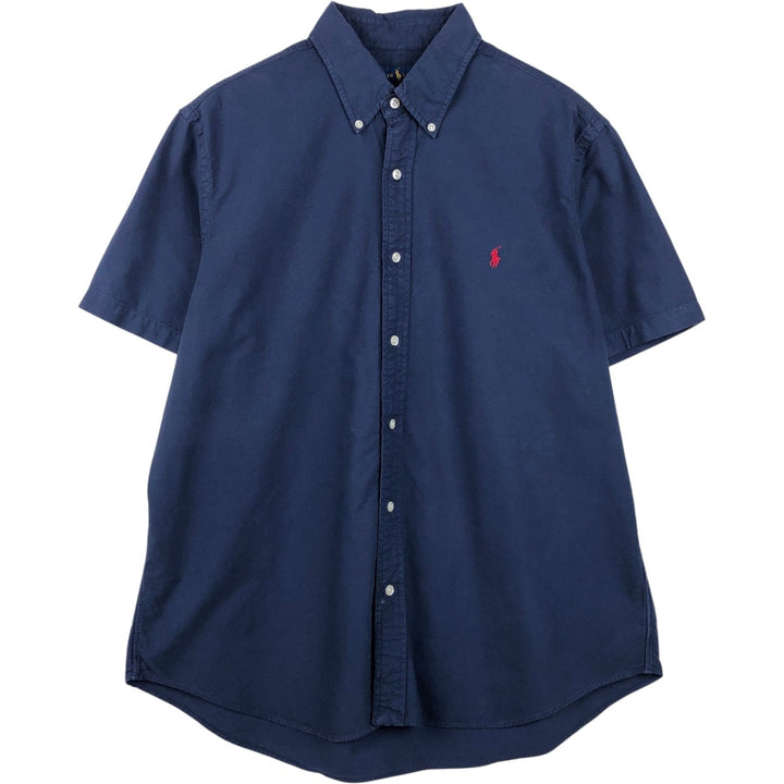 Ralph Lauren short sleeve button down shirt, men's XL size cotton navy blue type Vintage Second Hand
