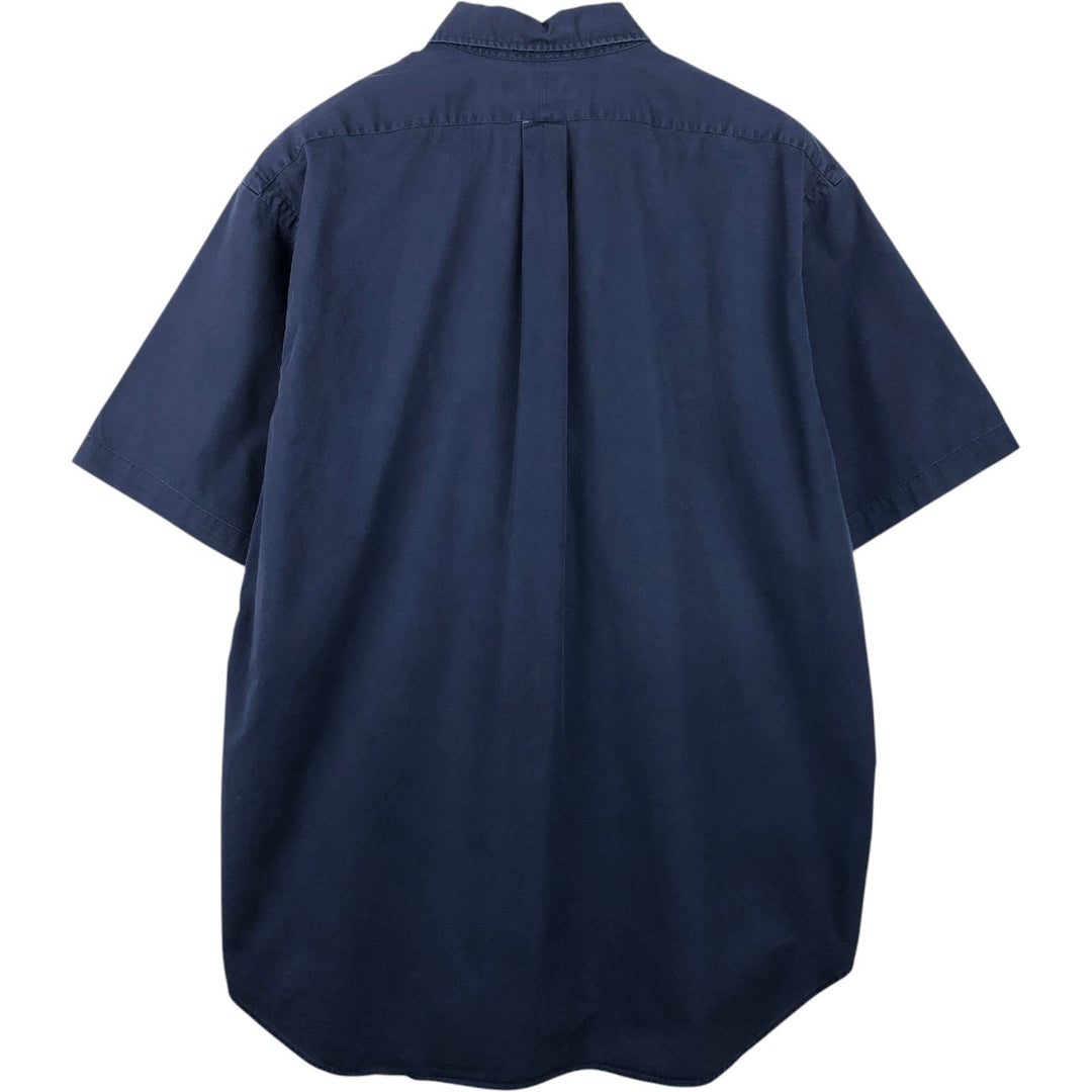 Ralph Lauren BLAKE short sleeve button down shirt, men's XL size cotton navy blue type Vintage Second Hand