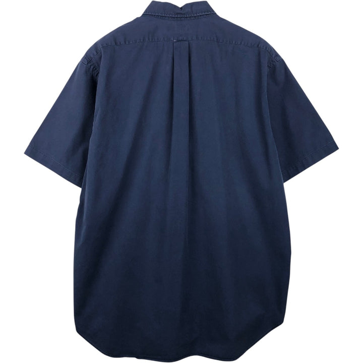 Ralph Lauren BLAKE short sleeve button down shirt, men's XL size cotton navy blue type Vintage Second Hand