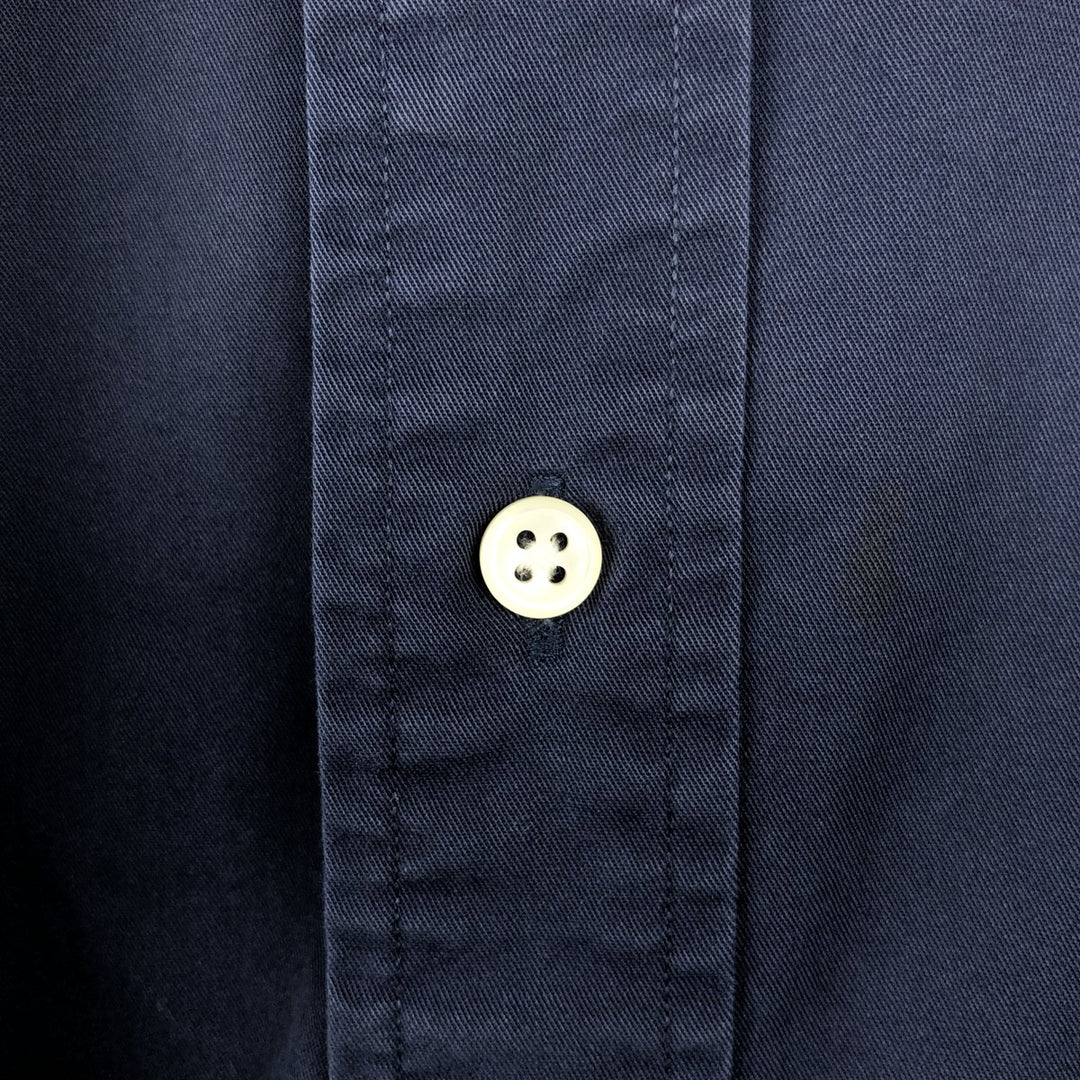 Ralph Lauren BLAKE short sleeve button down shirt, men's XL size cotton navy blue type Vintage Second Hand