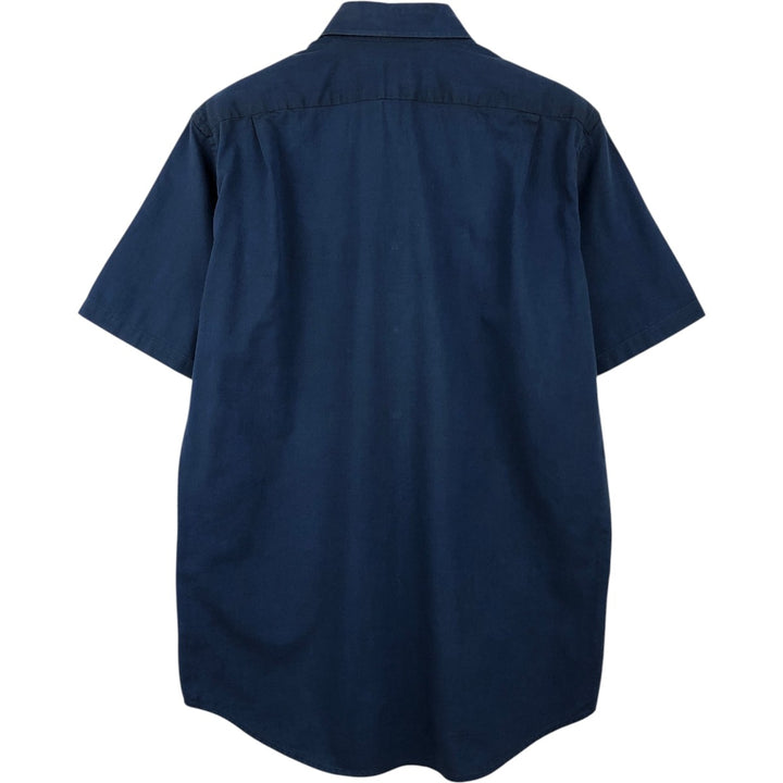 Lacoste short-sleeved button-down shirt, size 40 (equivalent to men's M). cotton navy blue type Vintage Second Hand