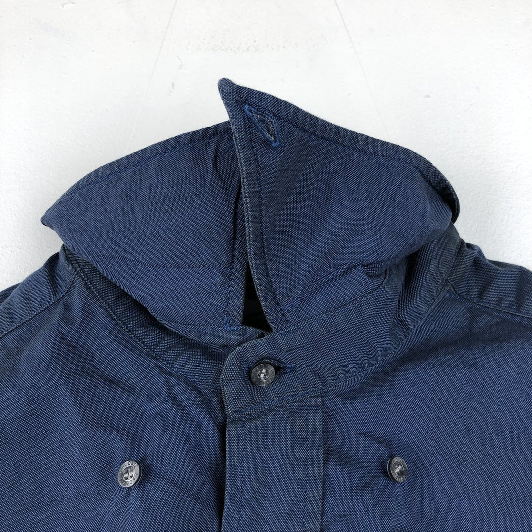 Lacoste short-sleeved button-down shirt, size 40 (equivalent to men's M). cotton navy blue type Vintage Second Hand