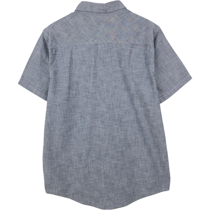 Patagonia Organic Cotton Advertising Short-Sleeve Button-Down Shirt, Men's Size M (approx.) Organic cotton gray type Vintage Second Hand