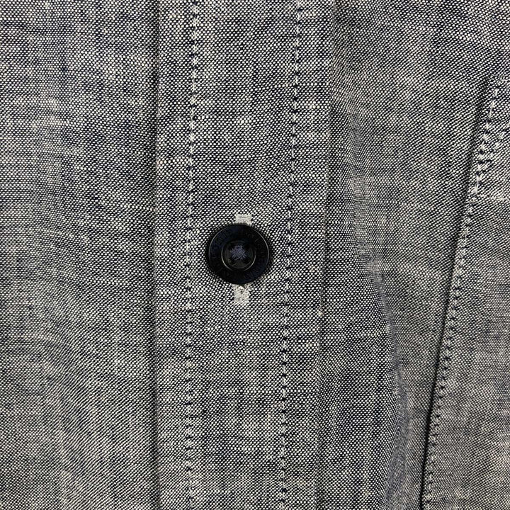 Patagonia Organic Cotton Advertising Short-Sleeve Button-Down Shirt, Men's Size M (approx.) Organic cotton gray type Vintage Second Hand