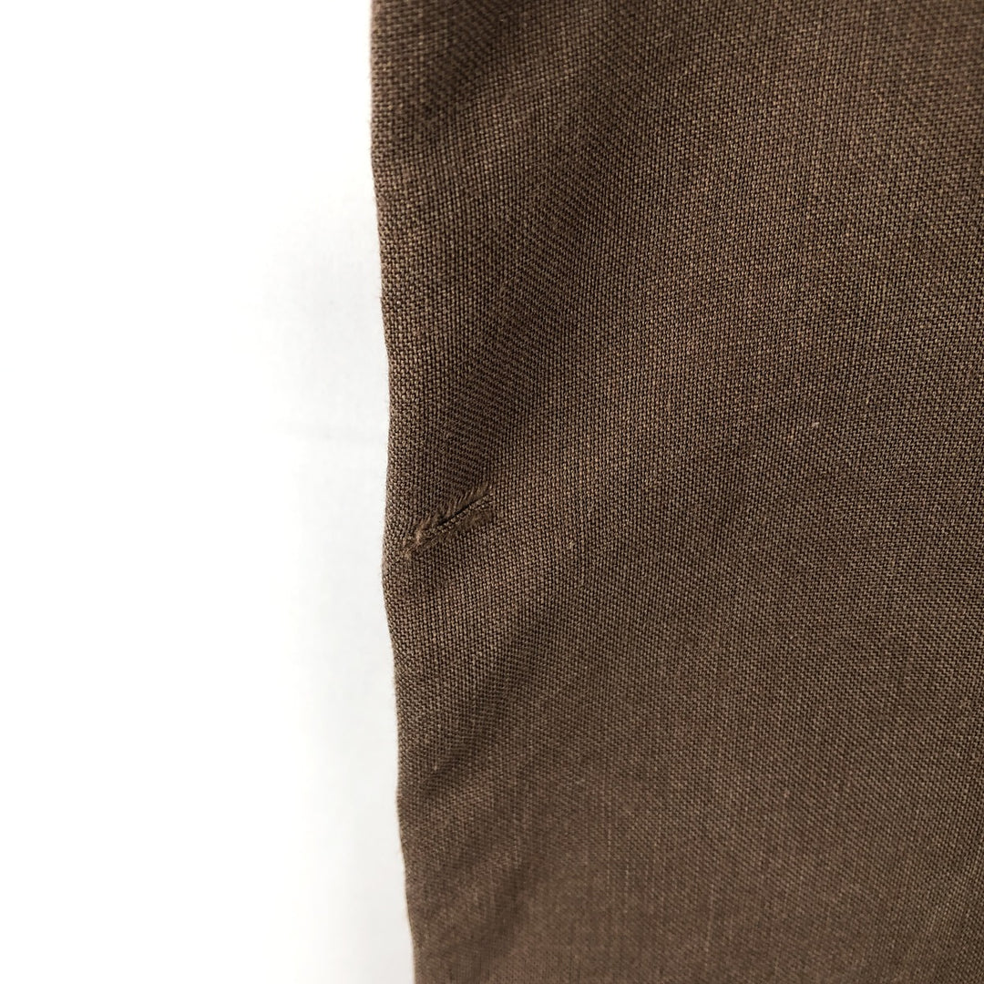 2000'S Columbia Short-Sleeve Ramie x Cotton Box Shirt, Men's Size XL Lamy brown type Vintage Second Hand