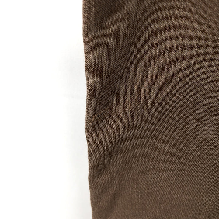 2000'S Columbia Short-Sleeve Ramie x Cotton Box Shirt, Men's Size XL Lamy brown type Vintage Second Hand