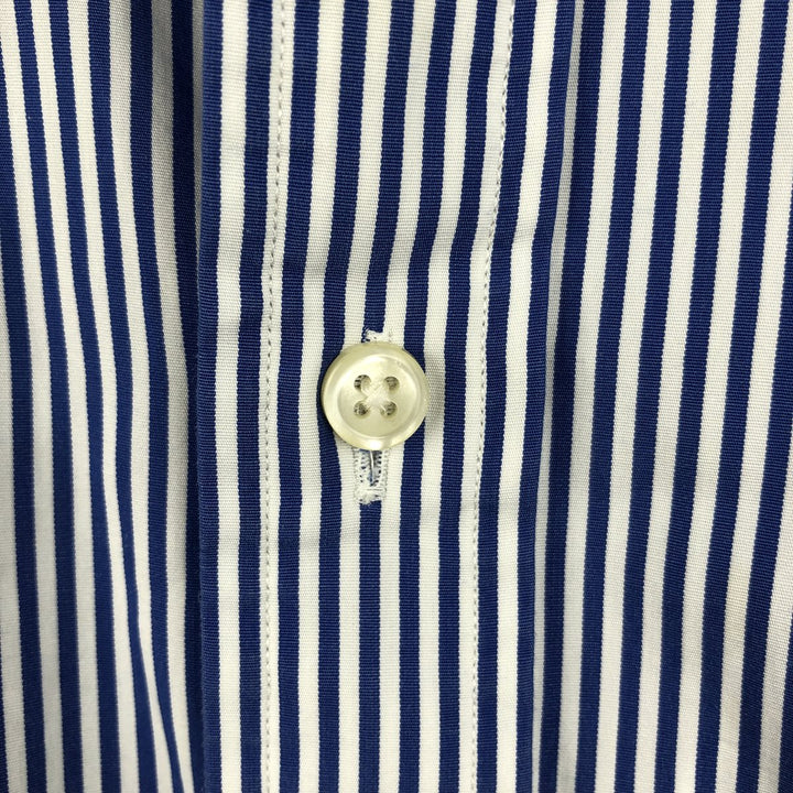 Ralph Lauren Classic Fit Short Sleeve Button Down Striped Shirt Men's XL cotton blue type Vintage Second Hand