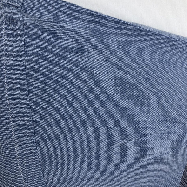 90s-era Ralph Lauren Polo Sport Short-Sleeve Open-Collar Cotton Shirt, Boxy Shirt, Men's Size XL (approx.), Vintage cotton Blue type light blue Vintage Second Hand