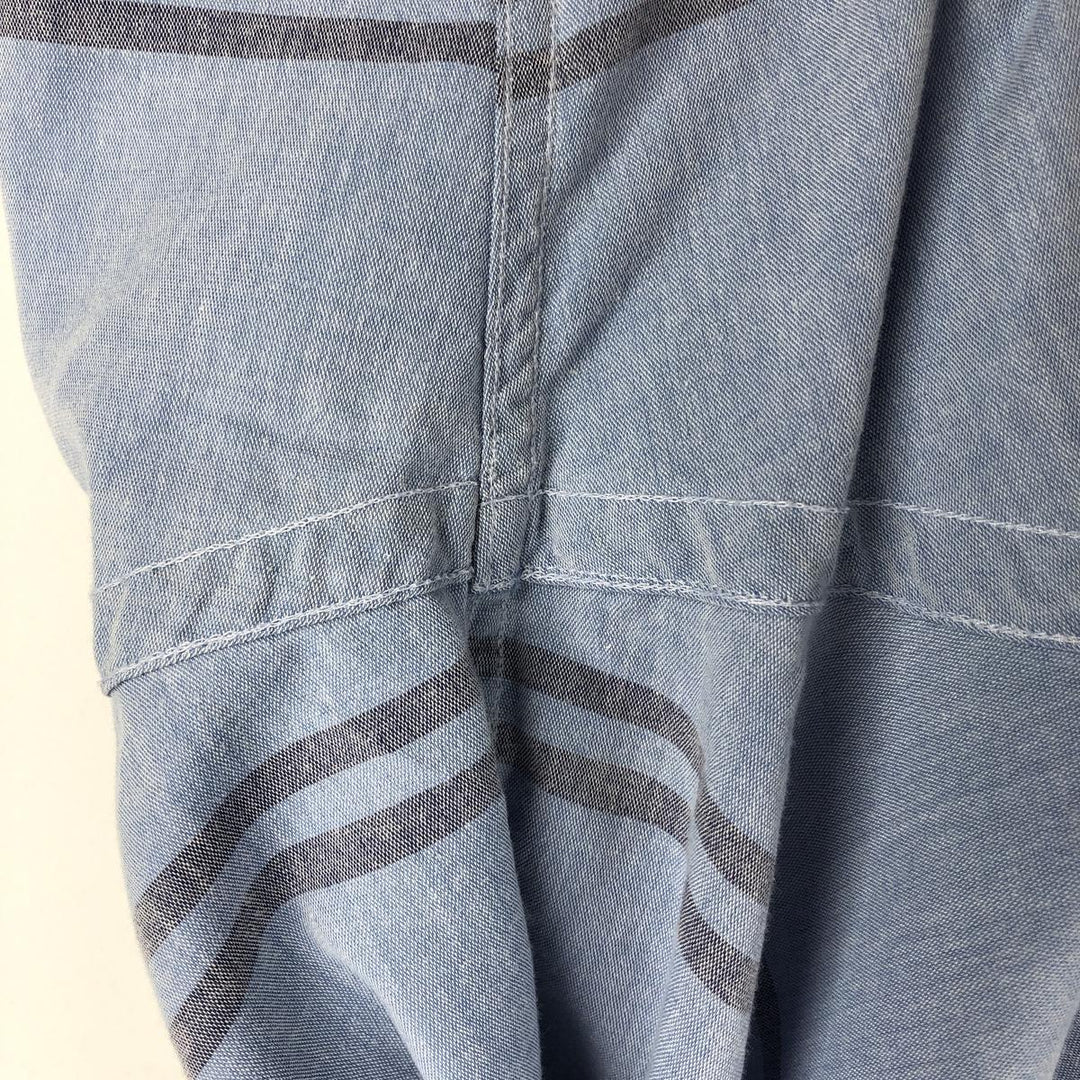 90s-era Ralph Lauren Polo Sport Short-Sleeve Open-Collar Cotton Shirt, Boxy Shirt, Men's Size XL (approx.), Vintage cotton Blue type light blue Vintage Second Hand