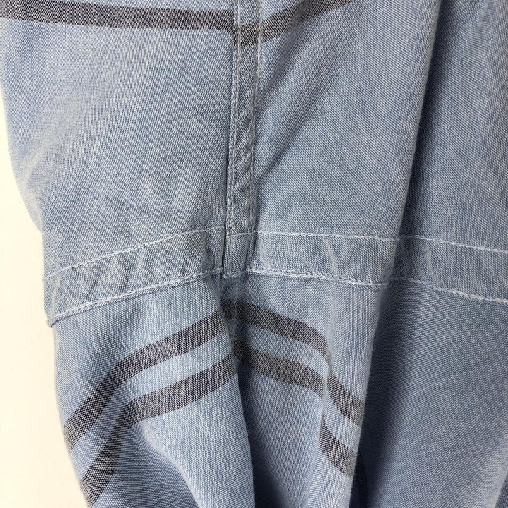 90s-era Ralph Lauren Polo Sport Short-Sleeve Open-Collar Cotton Shirt, Boxy Shirt, Men's Size XL (approx.), Vintage cotton Blue type light blue Vintage Second Hand