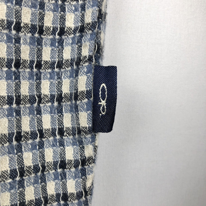 90'S Ocean Pacific Short-Sleeve Open-Collar Cotton Shirt, Boxy Shirt, Men's Size L (Equivalent), Vintage cotton blue type Vintage Second Hand