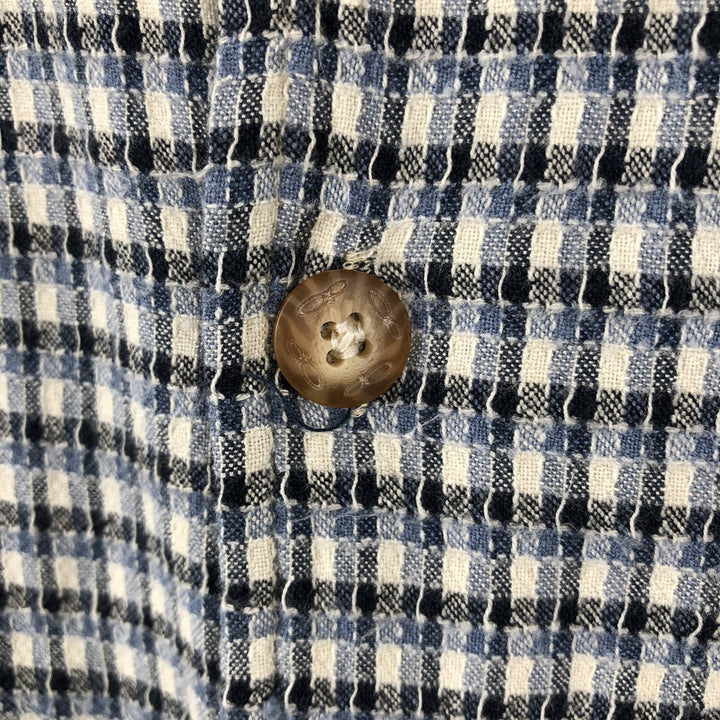 90'S Ocean Pacific Short-Sleeve Open-Collar Cotton Shirt, Boxy Shirt, Men's Size L (Equivalent), Vintage cotton blue type Vintage Second Hand