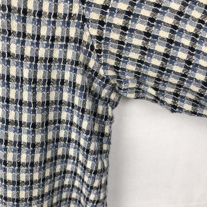 90'S Ocean Pacific Short-Sleeve Open-Collar Cotton Shirt, Boxy Shirt, Men's Size L (Equivalent), Vintage cotton blue type Vintage Second Hand