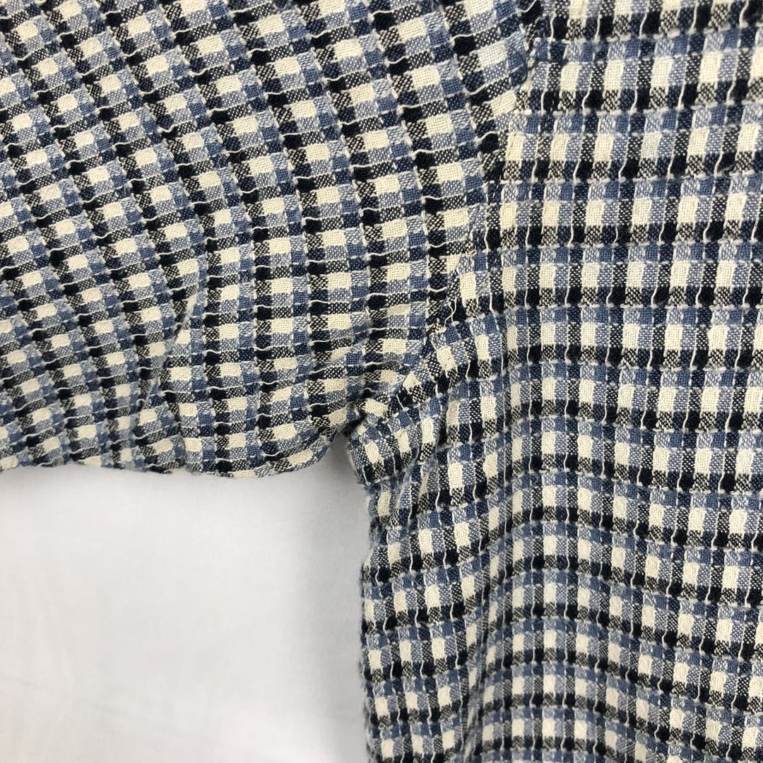 90'S Ocean Pacific Short-Sleeve Open-Collar Cotton Shirt, Boxy Shirt, Men's Size L (Equivalent), Vintage cotton blue type Vintage Second Hand
