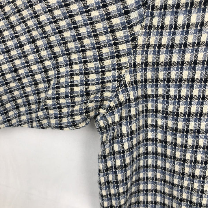 90'S Ocean Pacific Short-Sleeve Open-Collar Cotton Shirt, Boxy Shirt, Men's Size L (Equivalent), Vintage cotton blue type Vintage Second Hand