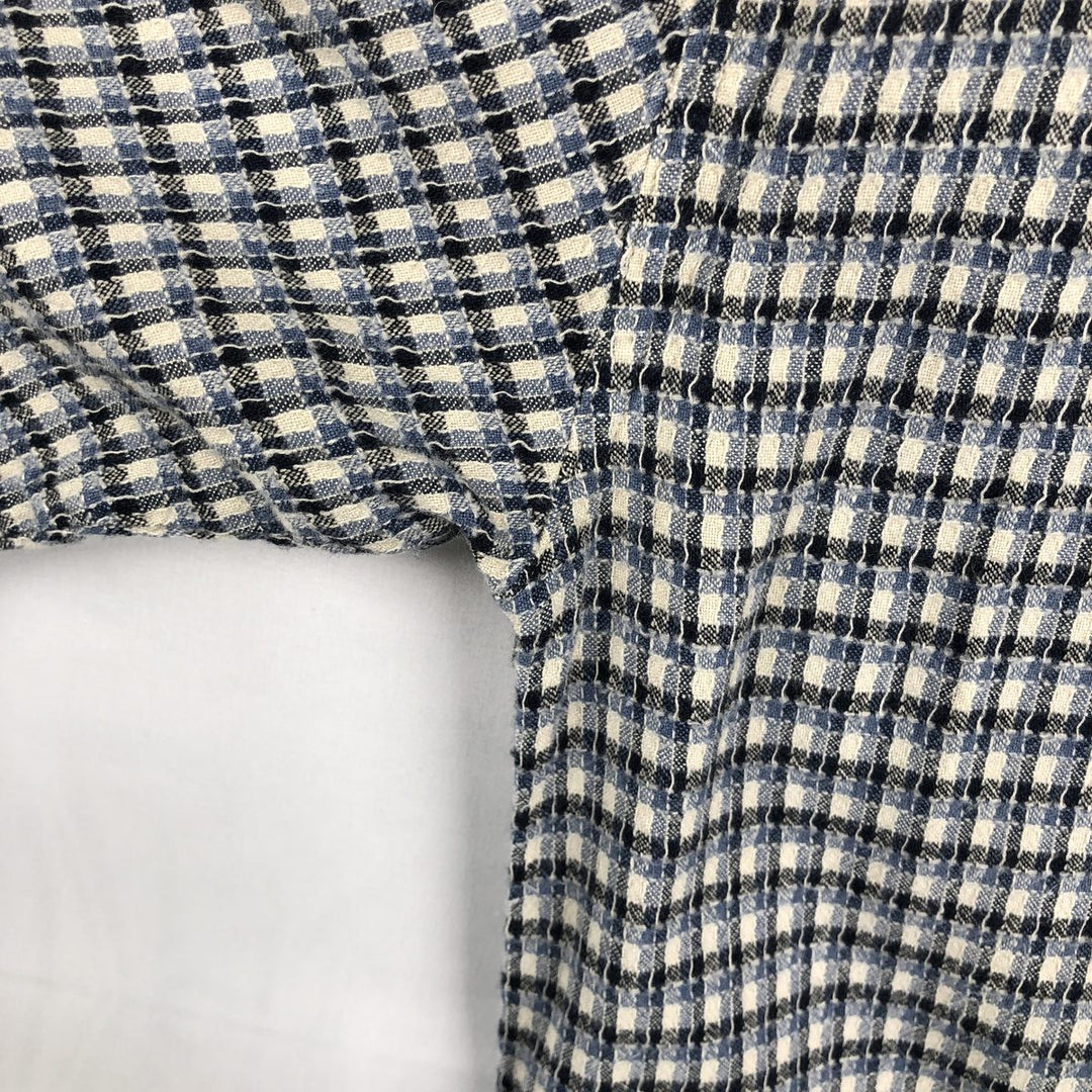 90'S Ocean Pacific Short-Sleeve Open-Collar Cotton Shirt, Boxy Shirt, Men's Size L (Equivalent), Vintage cotton blue type Vintage Second Hand